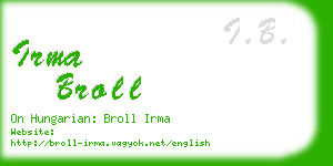 irma broll business card